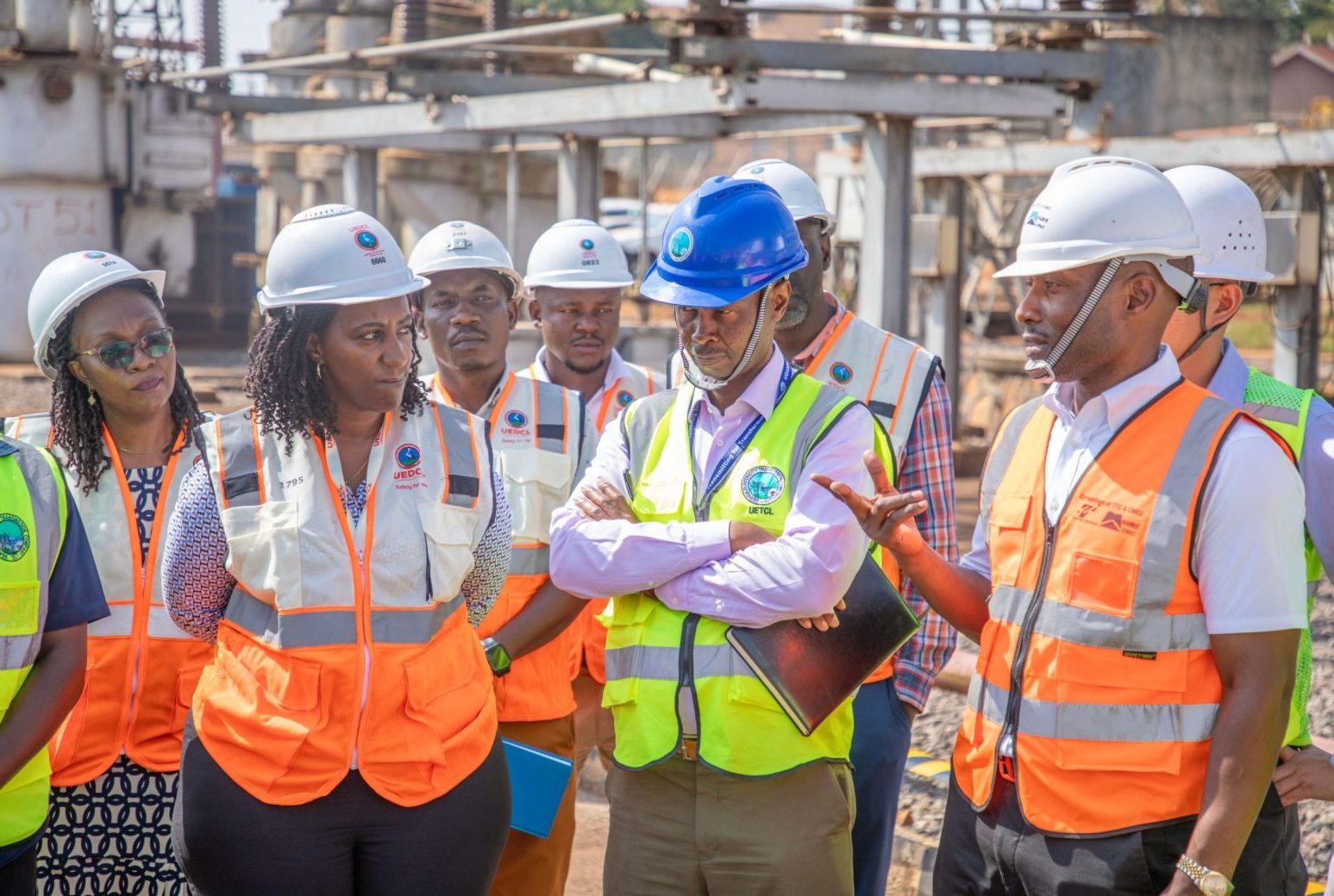UEDCL MD , UETCL CEO Inspect the Greater Kampala Transmission System Improvement Project as Works Reach 90.57% Completion UEDCL MD , UETCL CEO Inspect the Greater Kampala Transmission System Improvement Project as Works Reach 90.57% Completion